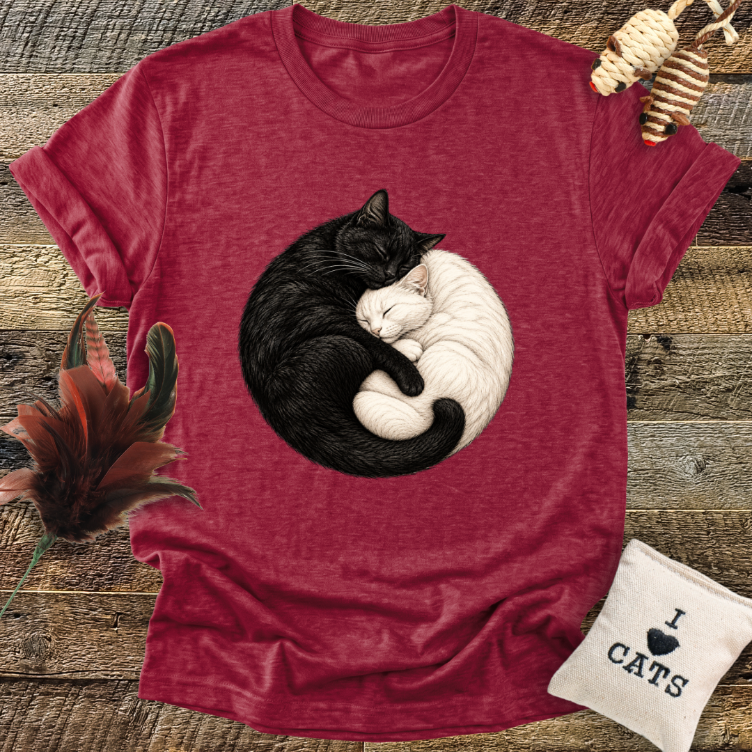 Yin and Yang Cats T-Shirt