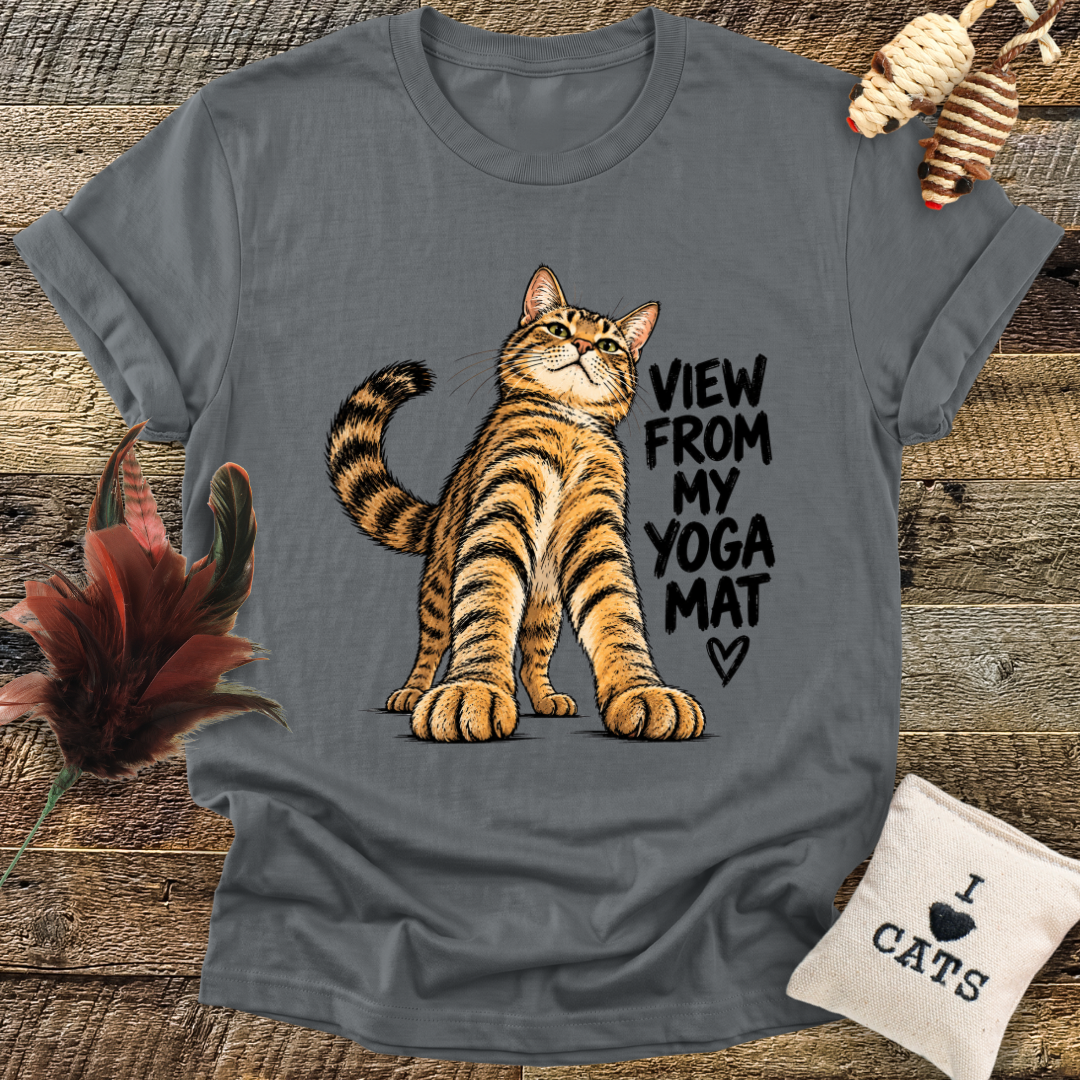 View From My Yoga Mat (Cat) T-Shirt