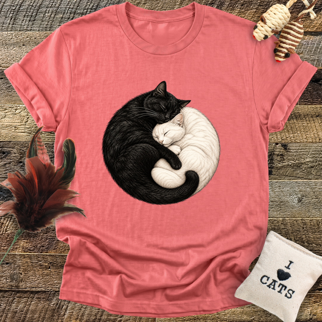 Yin and Yang Cats T-Shirt