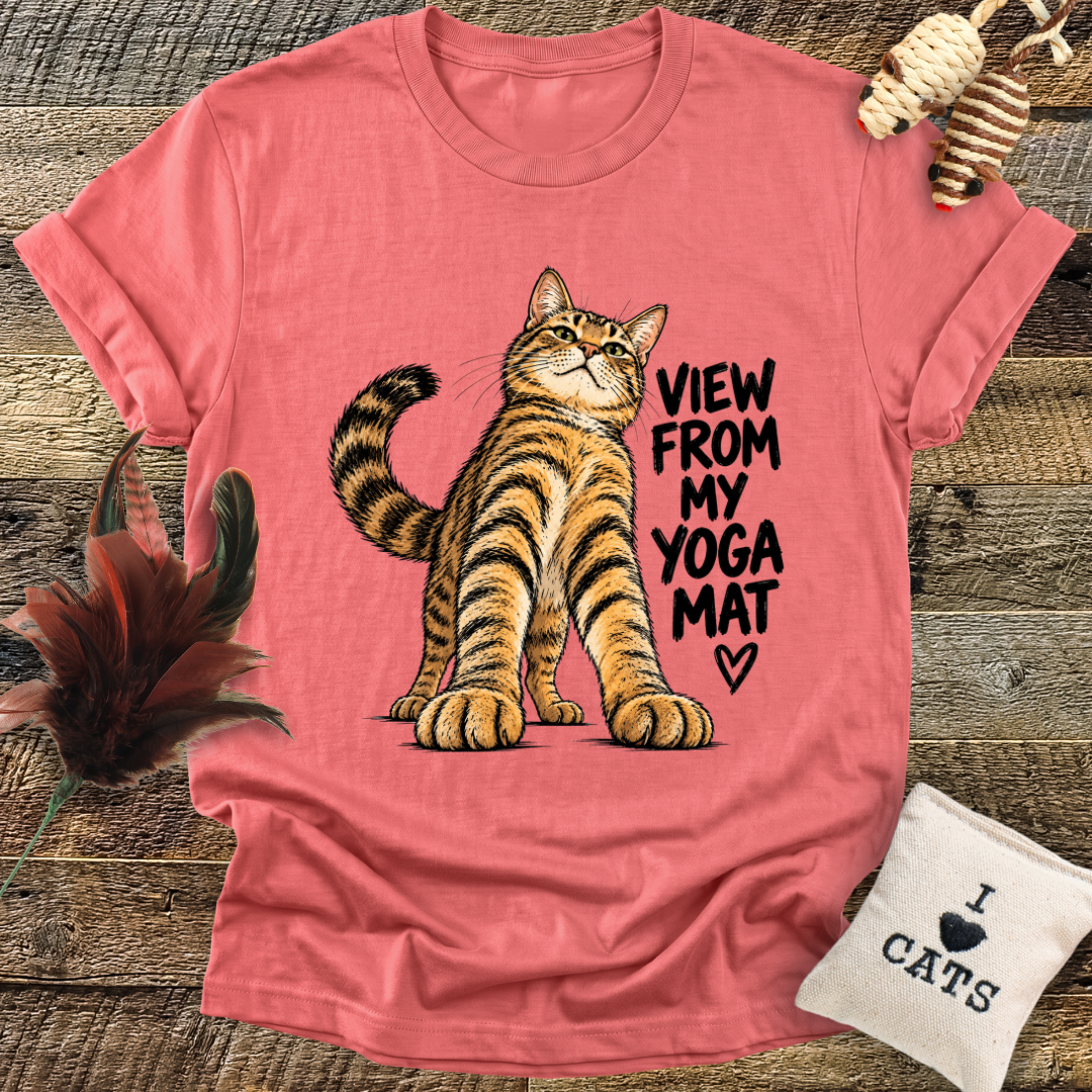 View From My Yoga Mat (Cat) T-Shirt