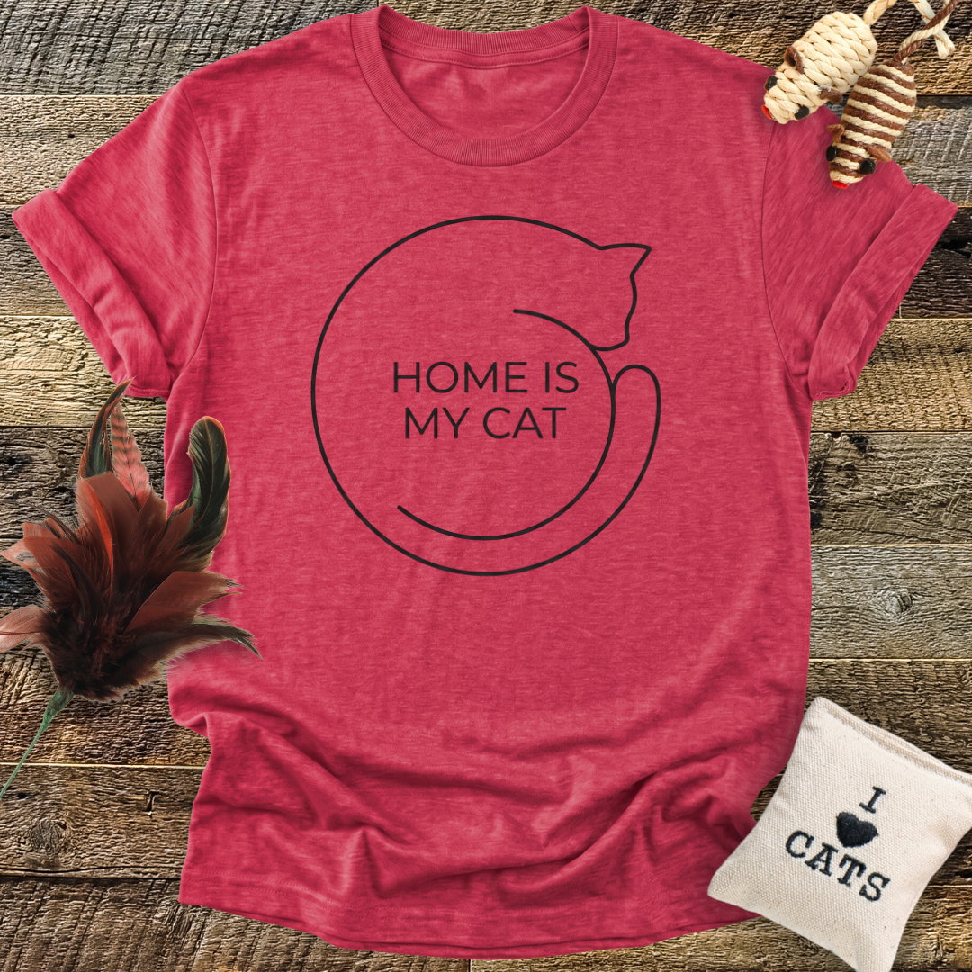 Home Is My Cat T-Shirt
