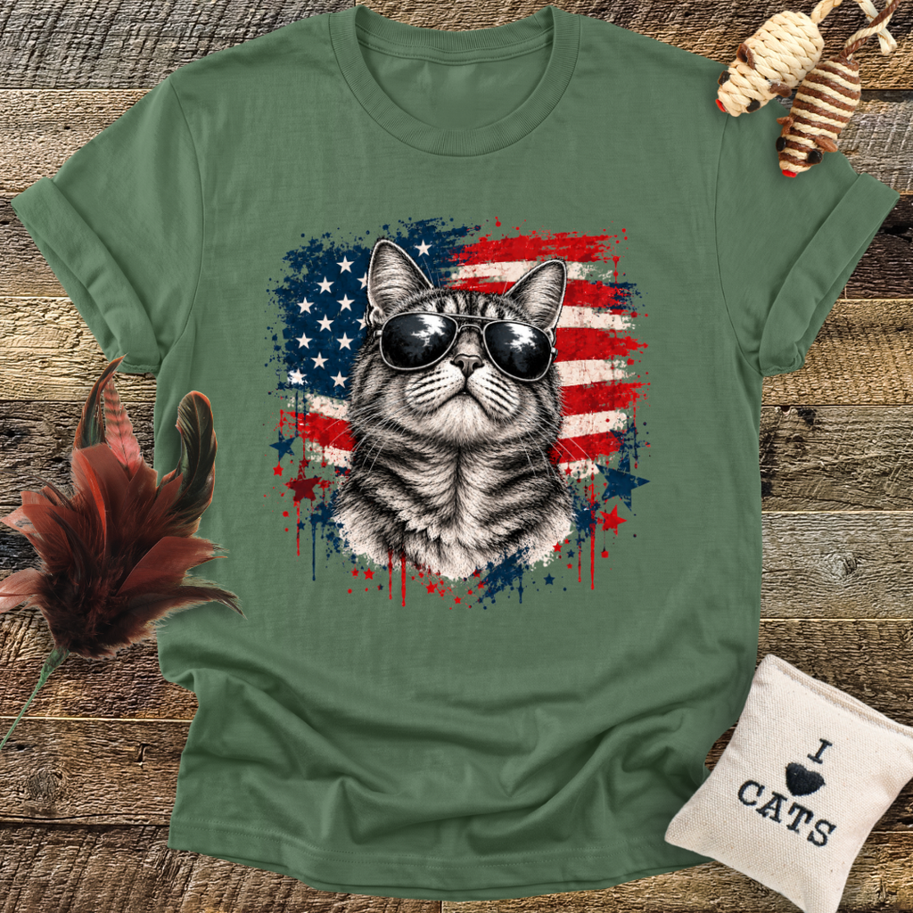 Patriotic Cat T-Shirt