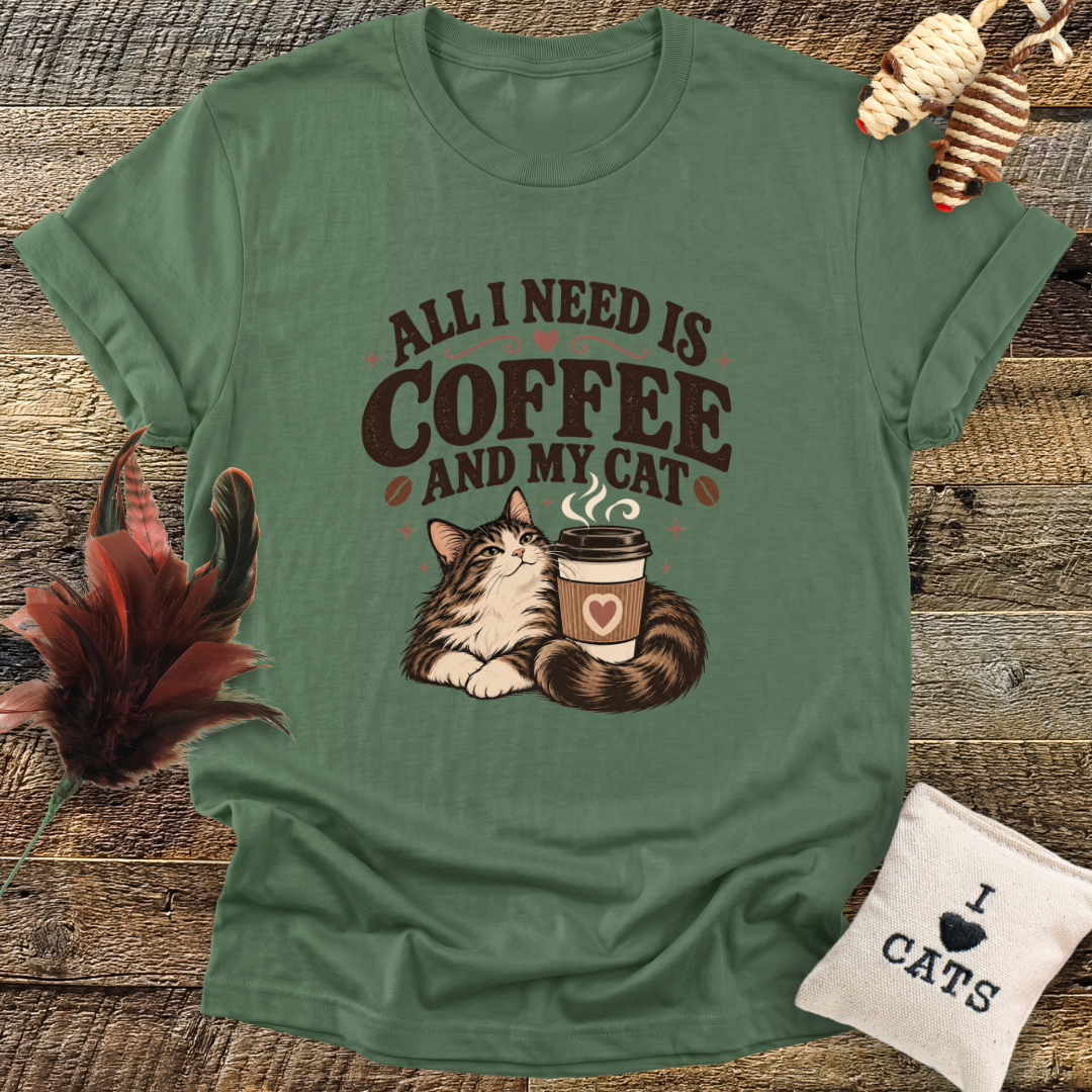 All I Need Is Coffee And My Cat T-Shirt