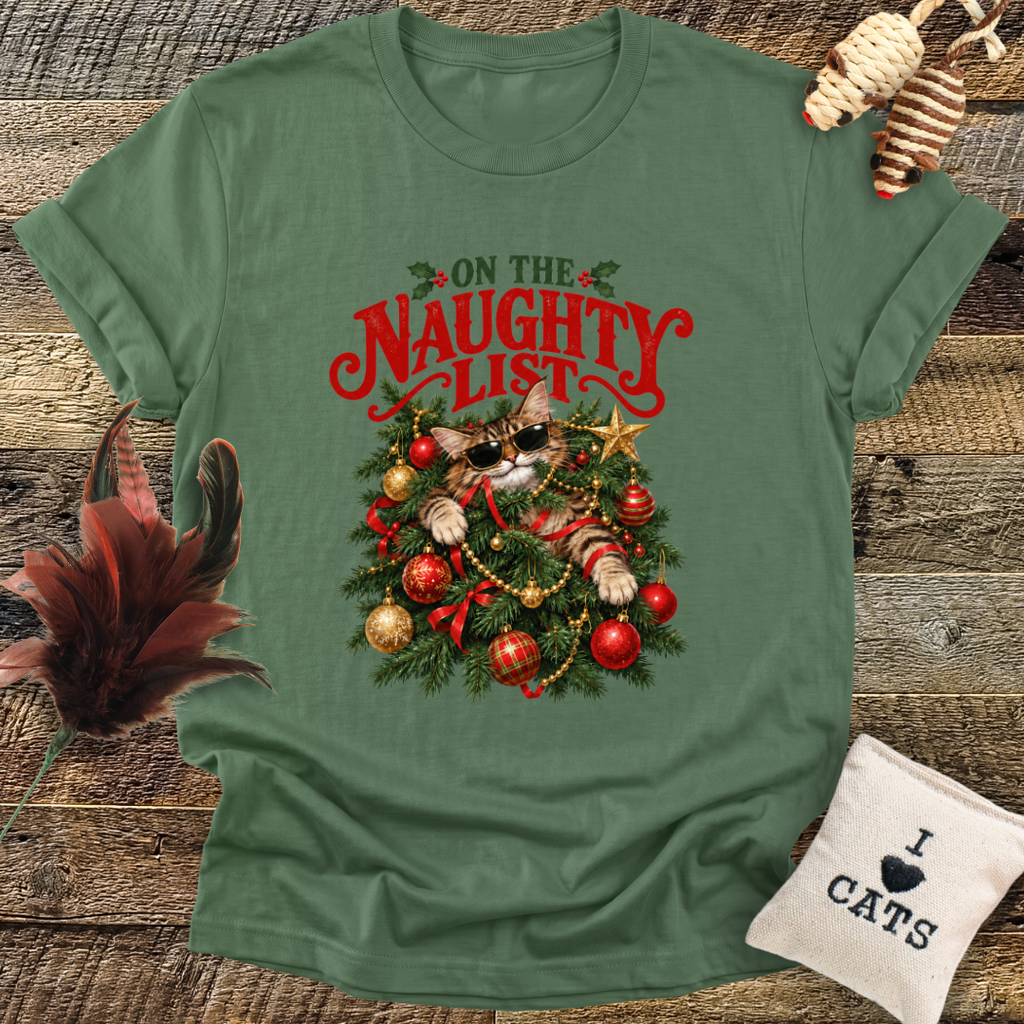 On The Naughty List (Cat) T-Shirt