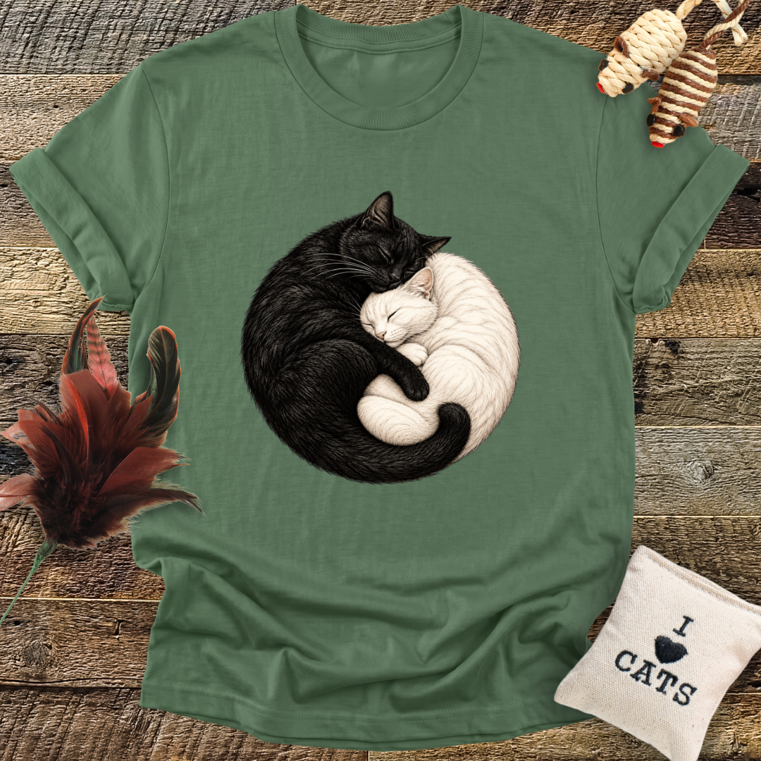 Yin and Yang Cats T-Shirt
