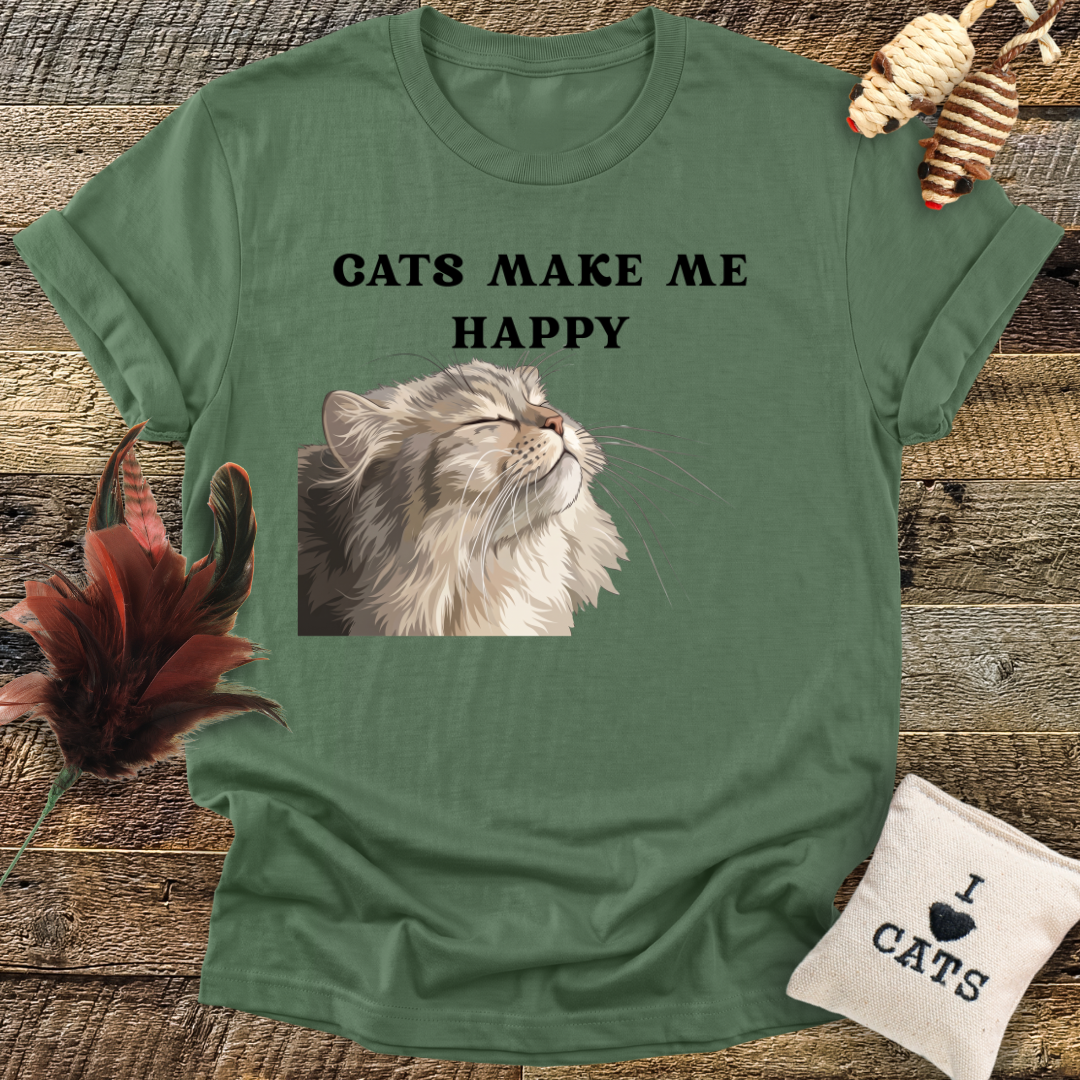 Cats Make Me Happy T-Shirt