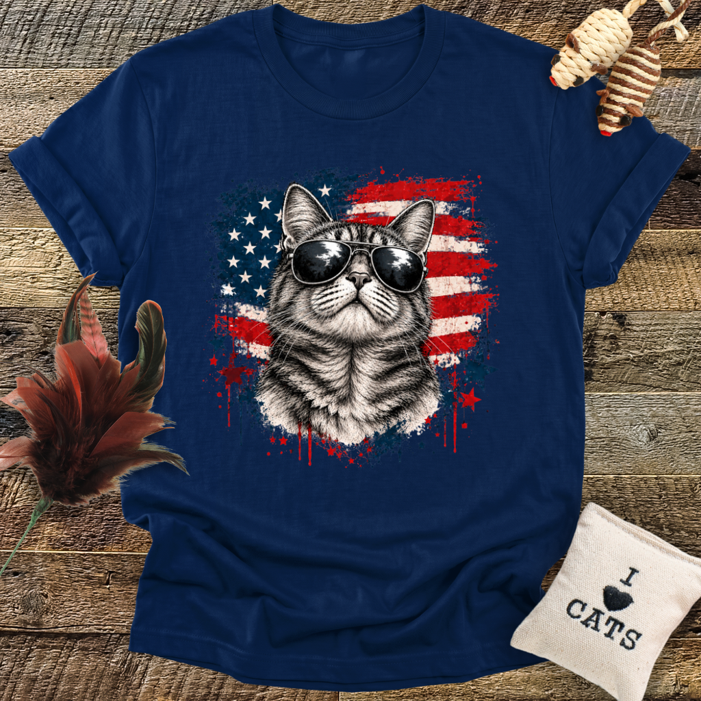Patriotic Cat T-Shirt
