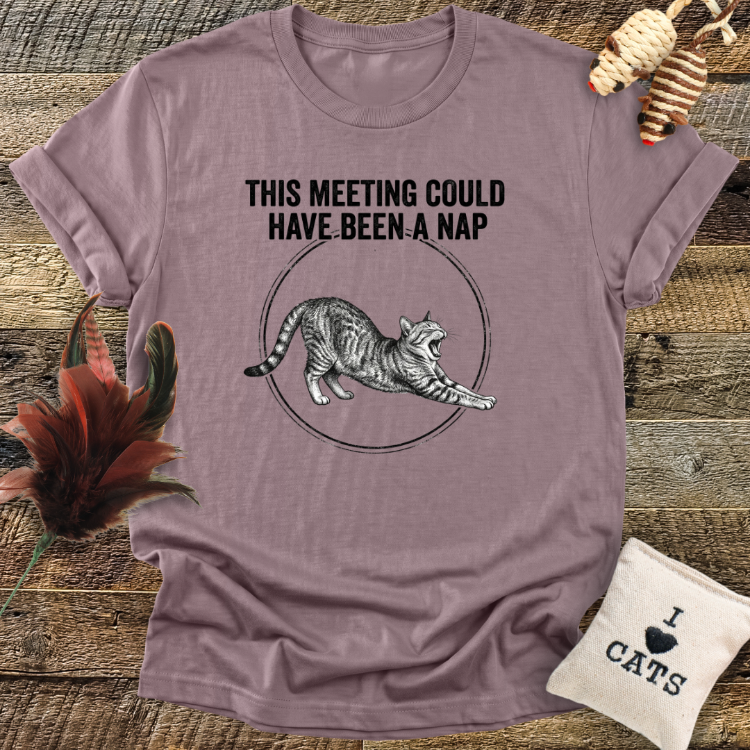This Meeting Could Have Been A Nap - Cat T-Shirt
