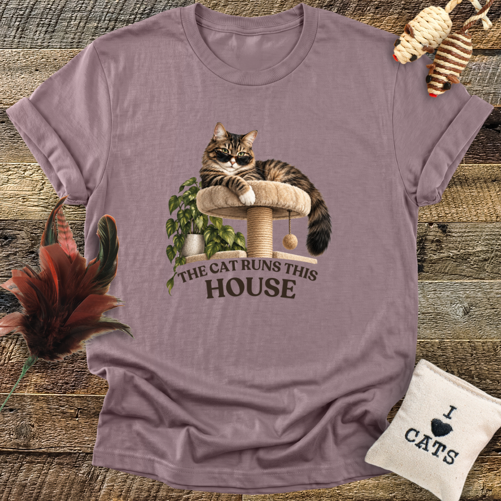 The Cat Runs This House T-Shirt