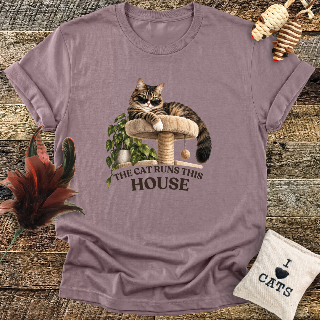 The Cat Runs This House T-Shirt