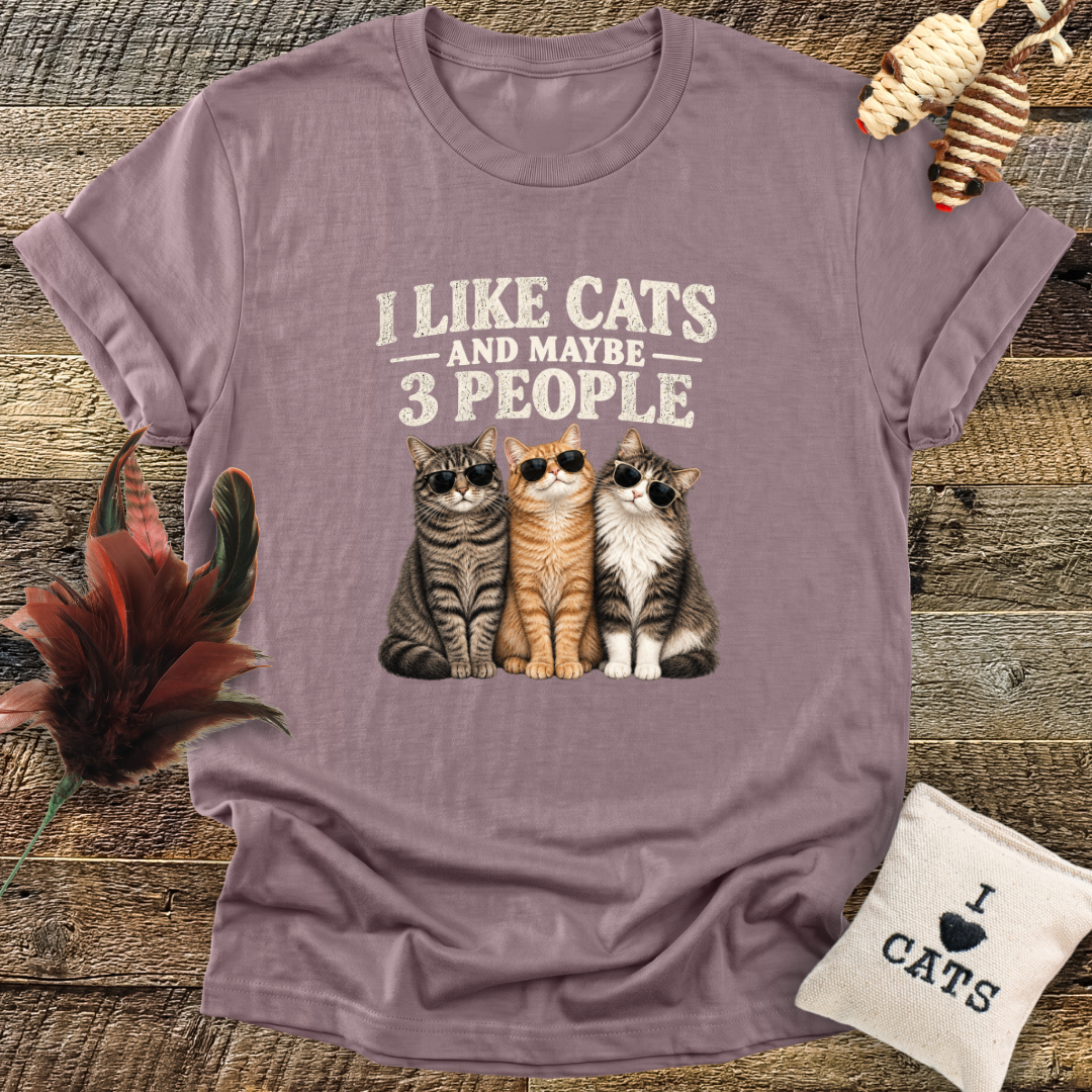 I Like Cats, And Maybe 3 People T-Shirt