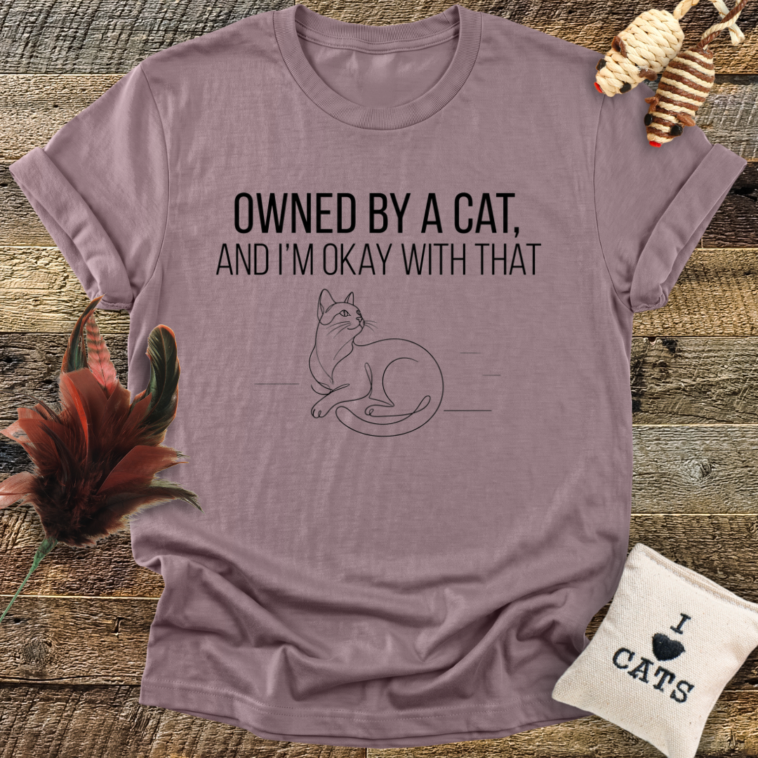 Owned By A Cat And I'm OK With That T-Shirt