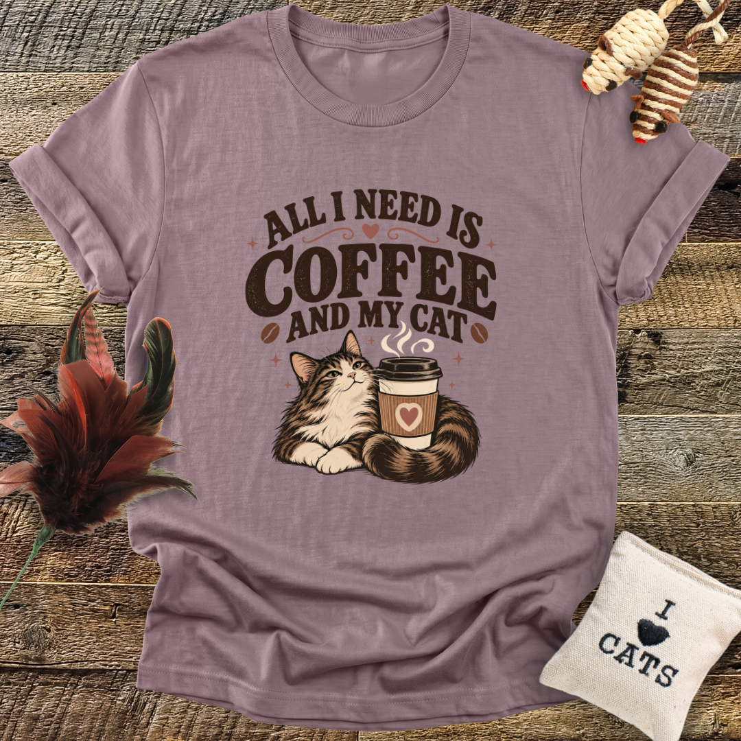 All I Need Is Coffee And My Cat T-Shirt