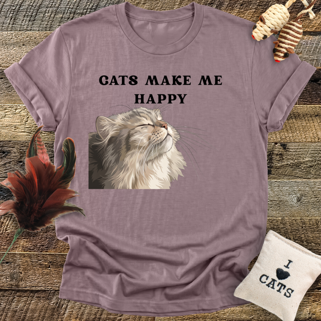Cats Make Me Happy T-Shirt