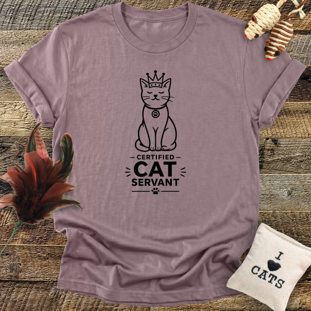 Certified Cat Servant With Crown T-Shirt