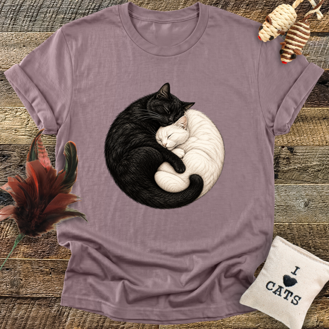 Yin and Yang Cats T-Shirt