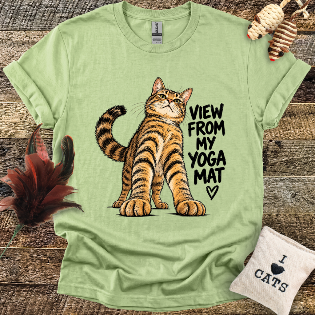 View From My Yoga Mat (Cat) T-Shirt