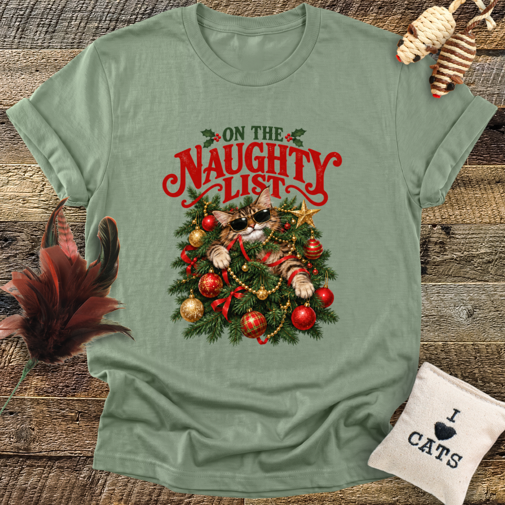 On The Naughty List (Cat) T-Shirt