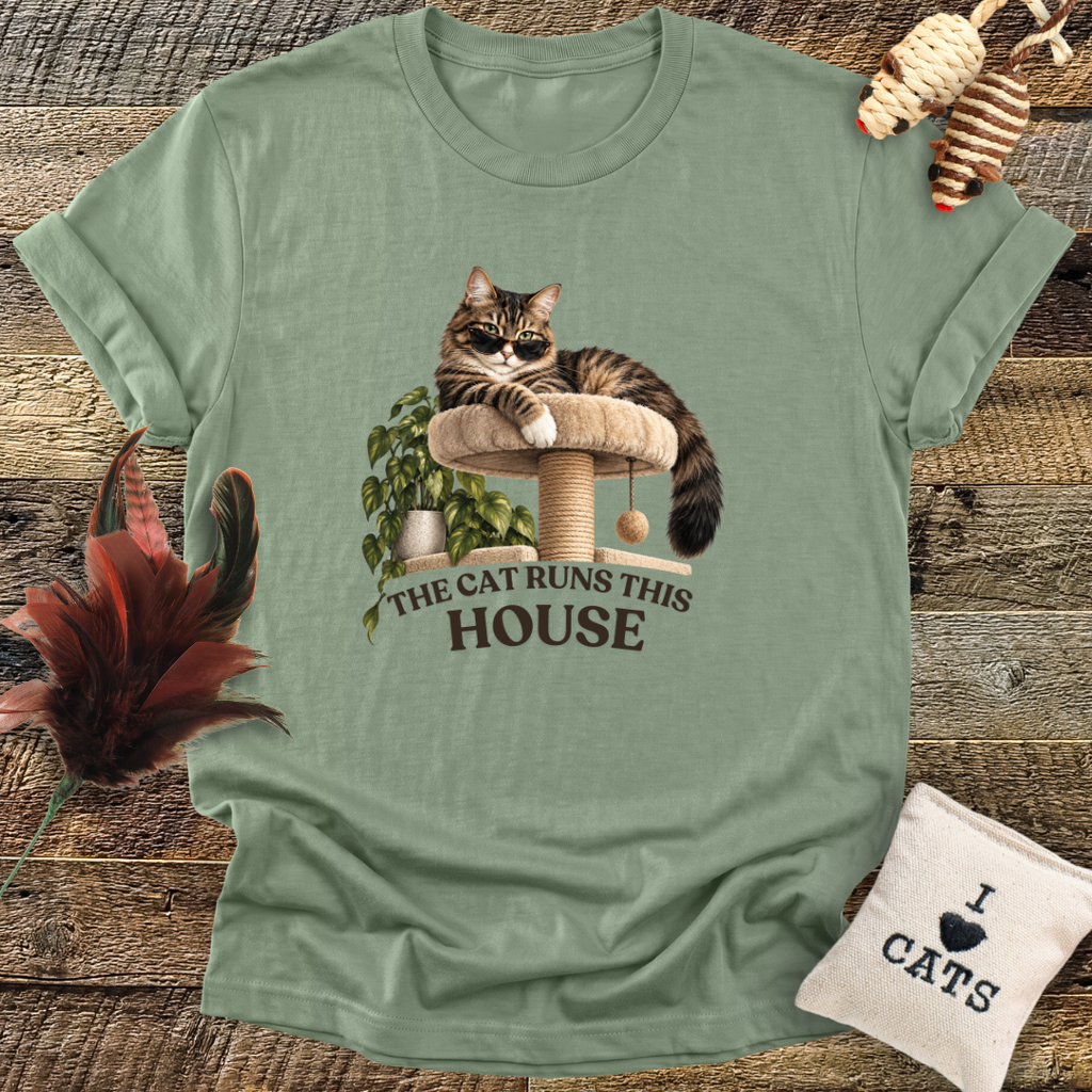 The Cat Runs This House T-Shirt