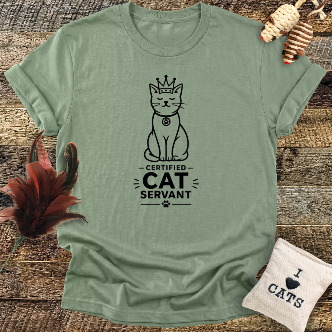 Certified Cat Servant With Crown T-Shirt
