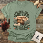 The World Is Softer With A Cat On Your Lap T-Shirt