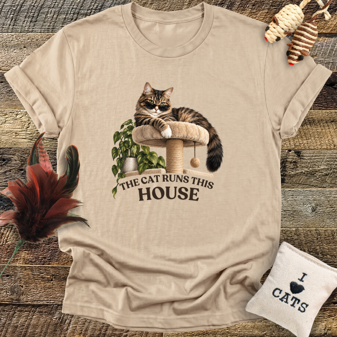 The Cat Runs This House T-Shirt