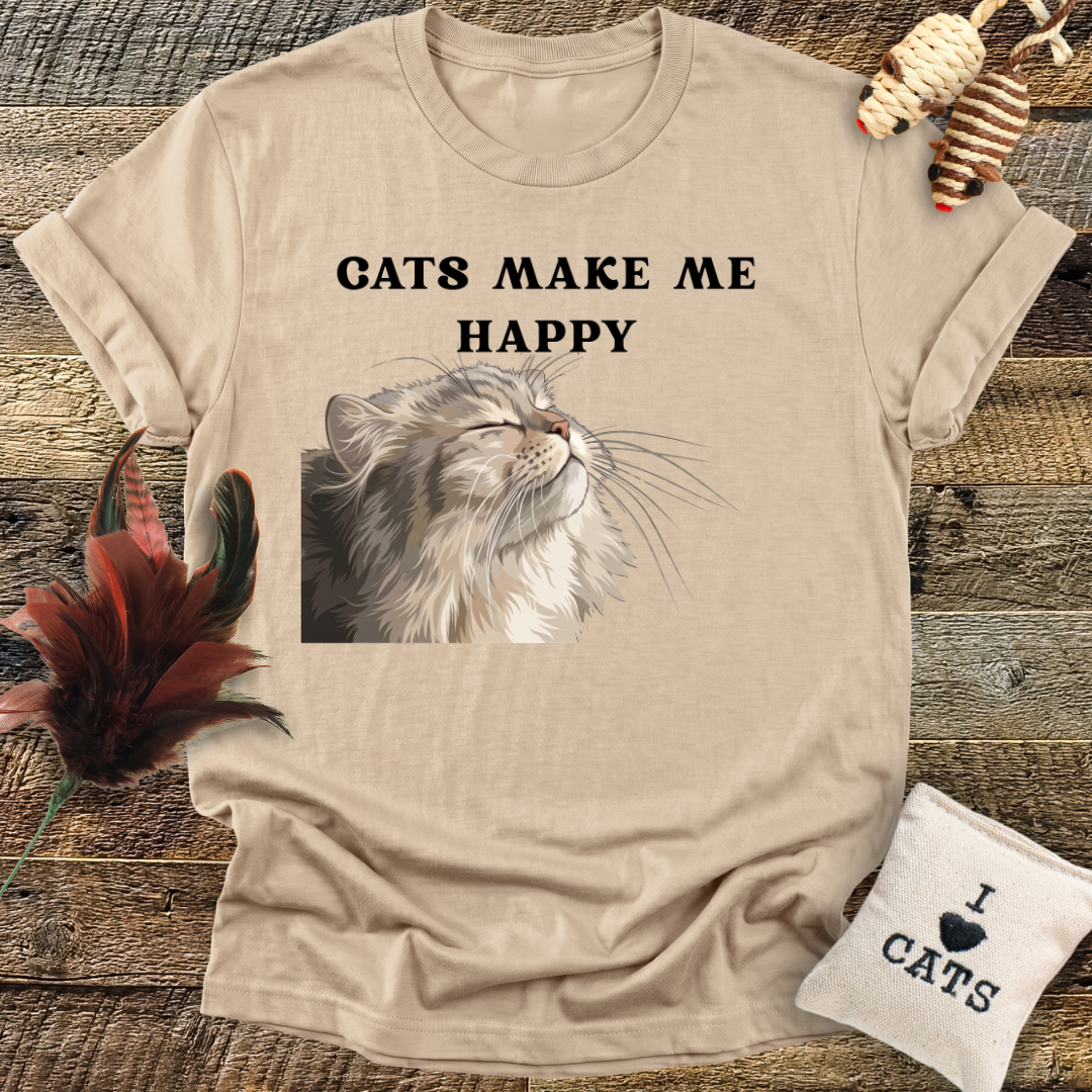 Cats Make Me Happy T-Shirt