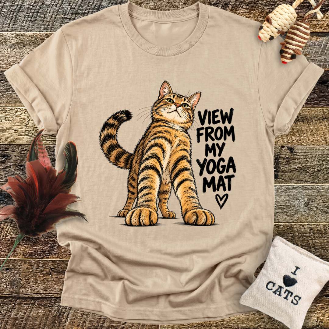 View From My Yoga Mat (Cat) T-Shirt