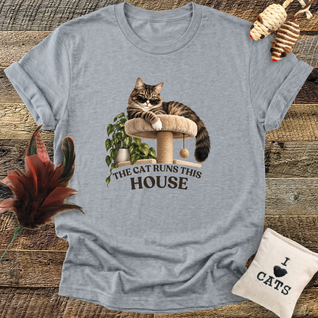The Cat Runs This House T-Shirt