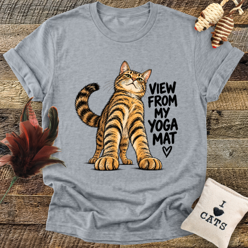 View From My Yoga Mat (Cat) T-Shirt