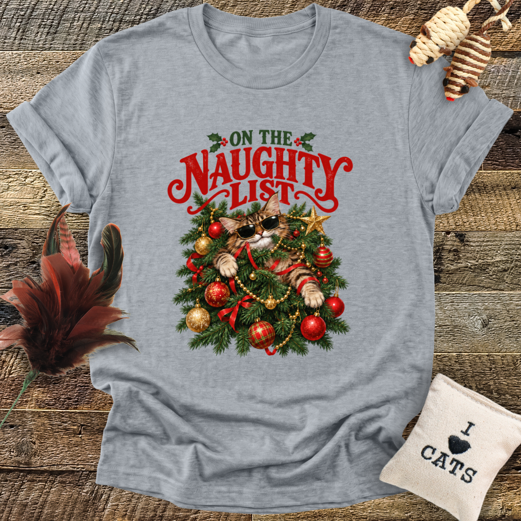 On The Naughty List (Cat) T-Shirt