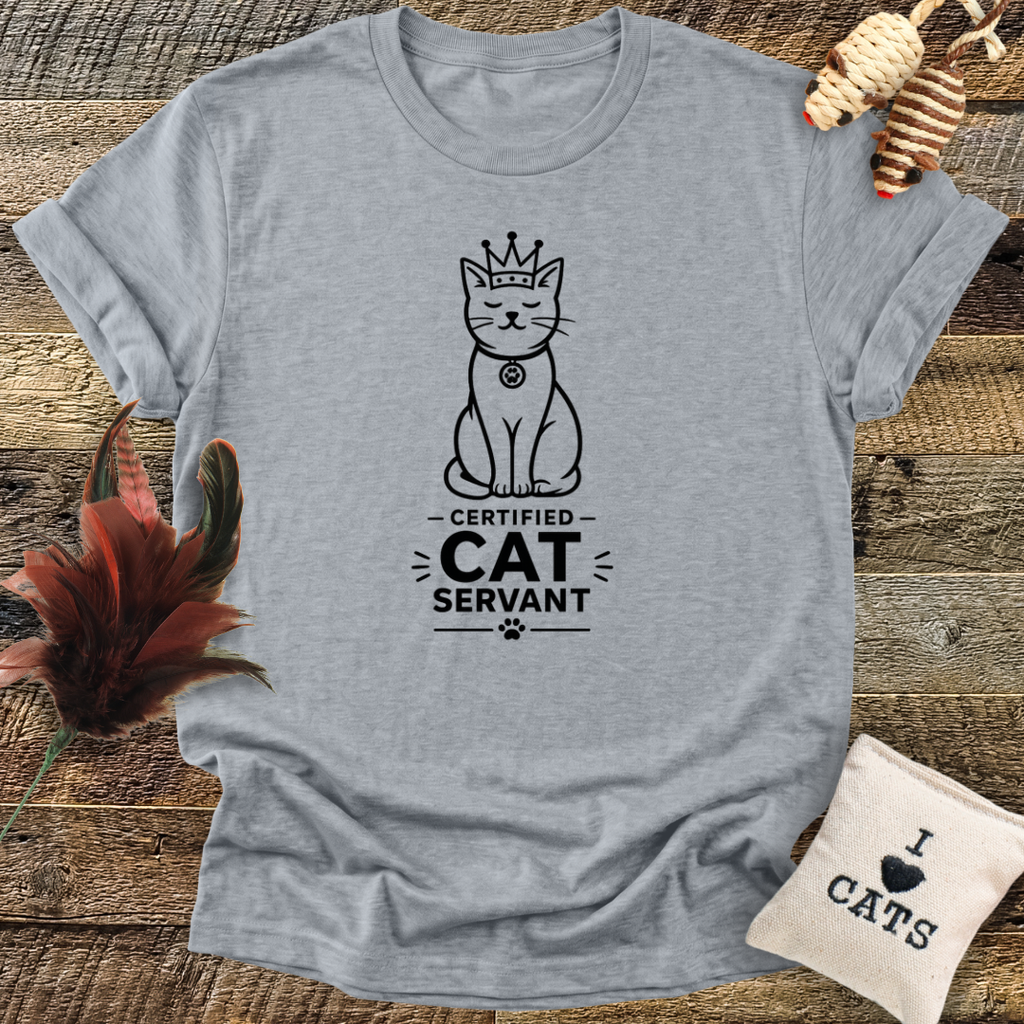 Certified Cat Servant With Crown T-Shirt