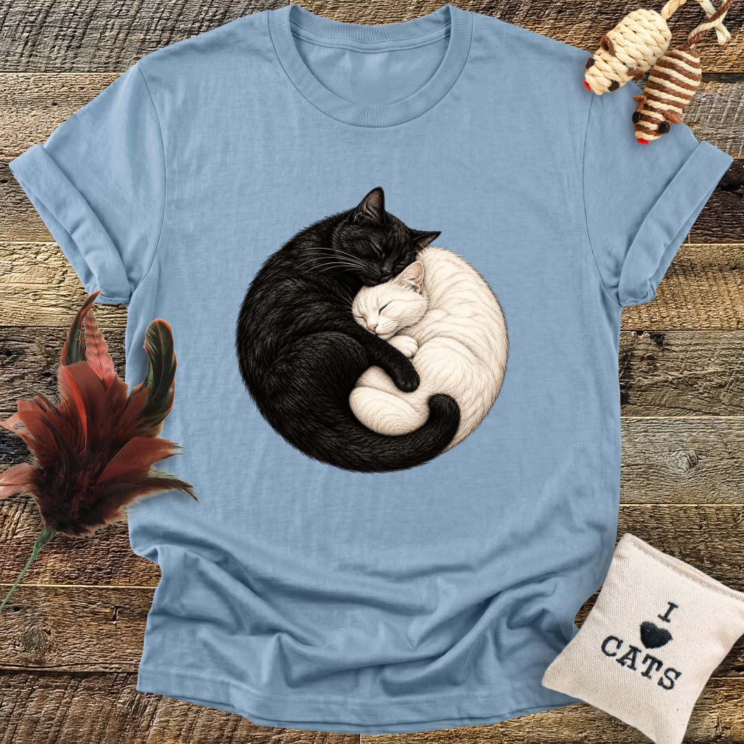 Yin and Yang Cats T-Shirt