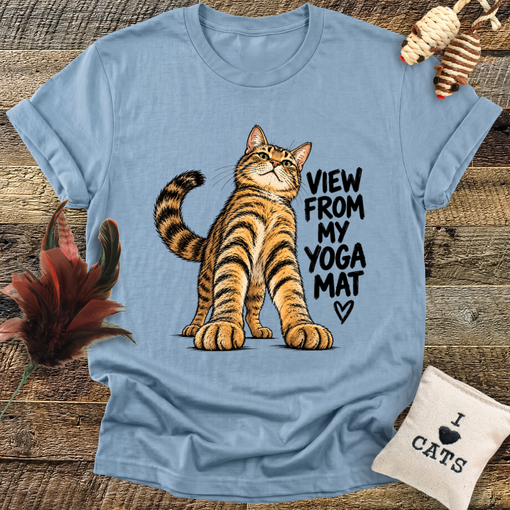 View From My Yoga Mat (Cat) T-Shirt