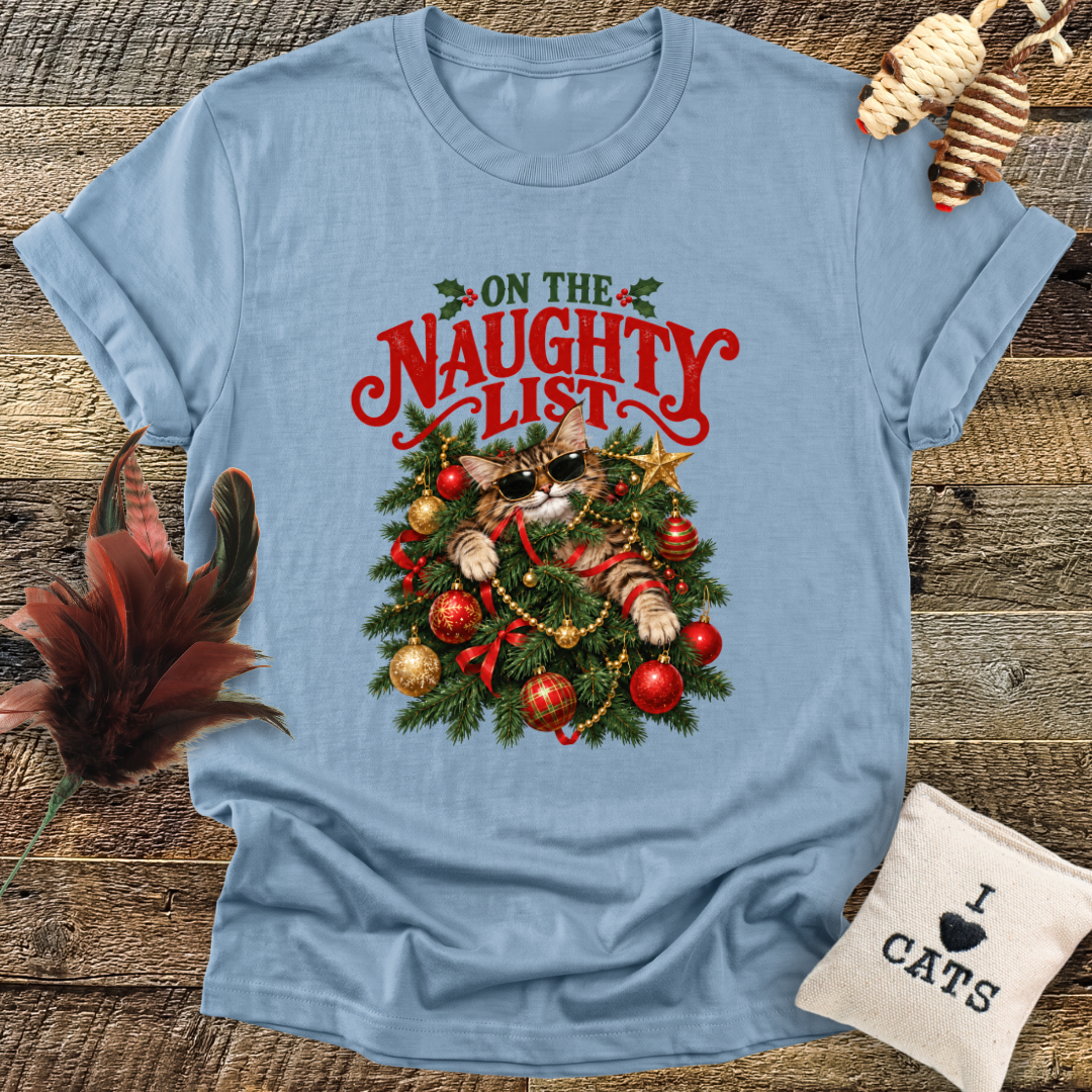 On The Naughty List (Cat) T-Shirt