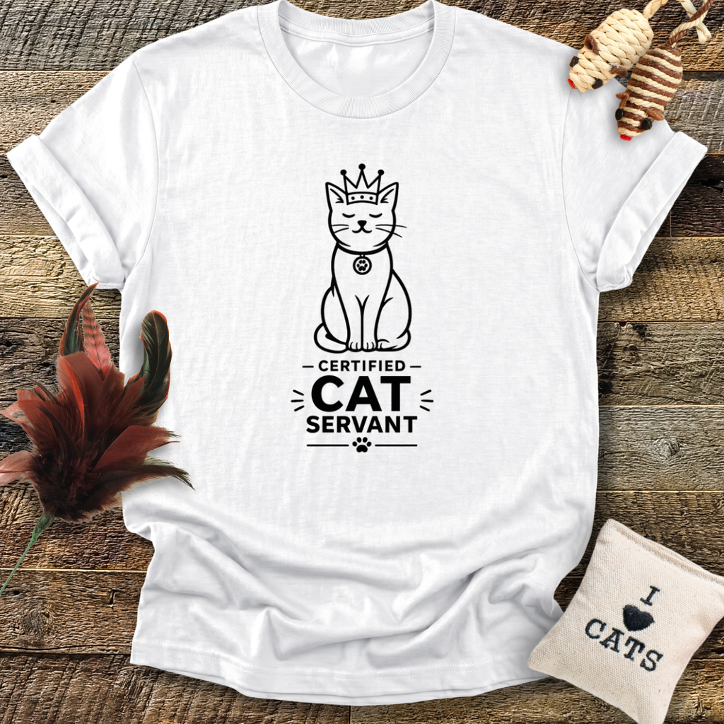Certified Cat Servant With Crown T-Shirt