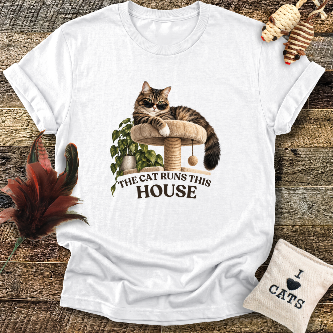 The Cat Runs This House T-Shirt
