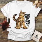 View From My Yoga Mat (Cat) T-Shirt