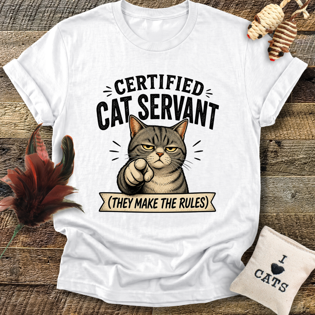 Certified Cat Servant, They Make The Rules T-Shirt