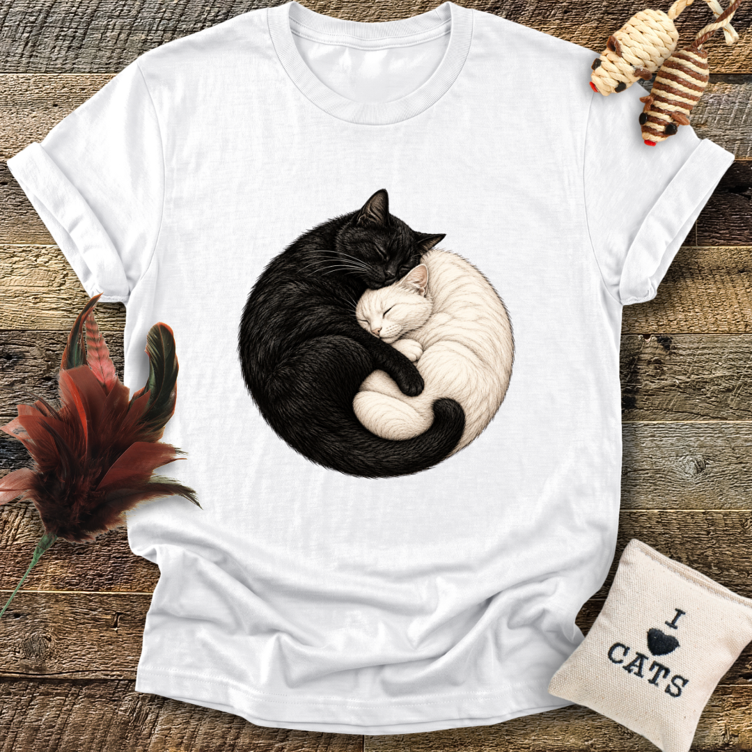 Yin and Yang Cats T-Shirt