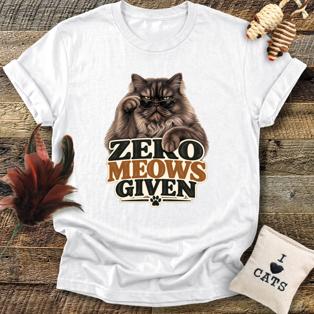 Zero Meows Given T-Shirt