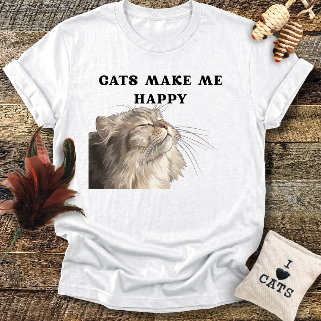Cats Make Me Happy T-Shirt