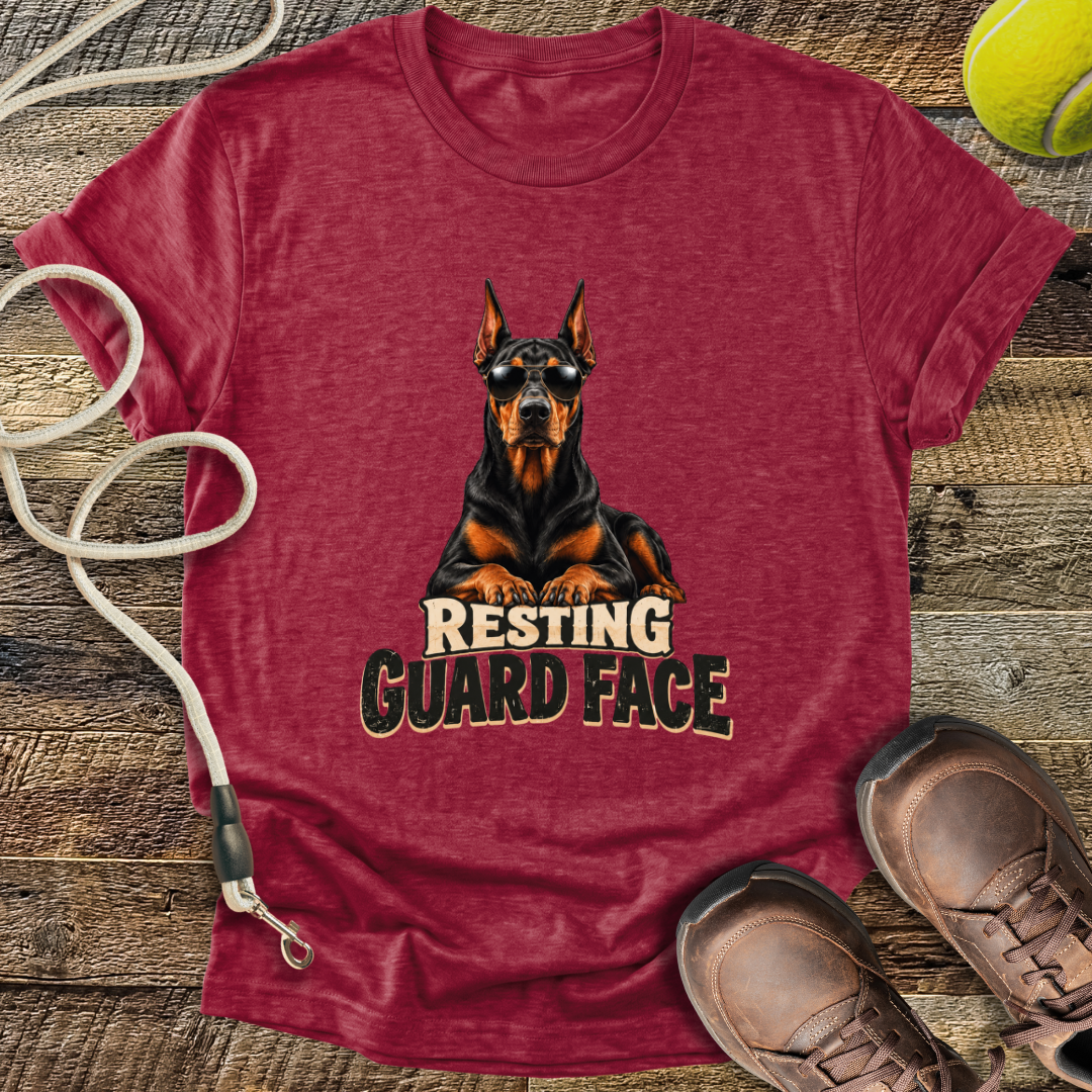 Resting Guard Face (Doberman) T-Shirt