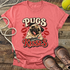 Pugs and Kisses (Pug) T-Shirt