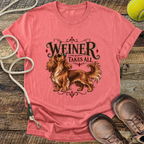 Weiner Takes All (Longhaired Dachshund) T-Shirt