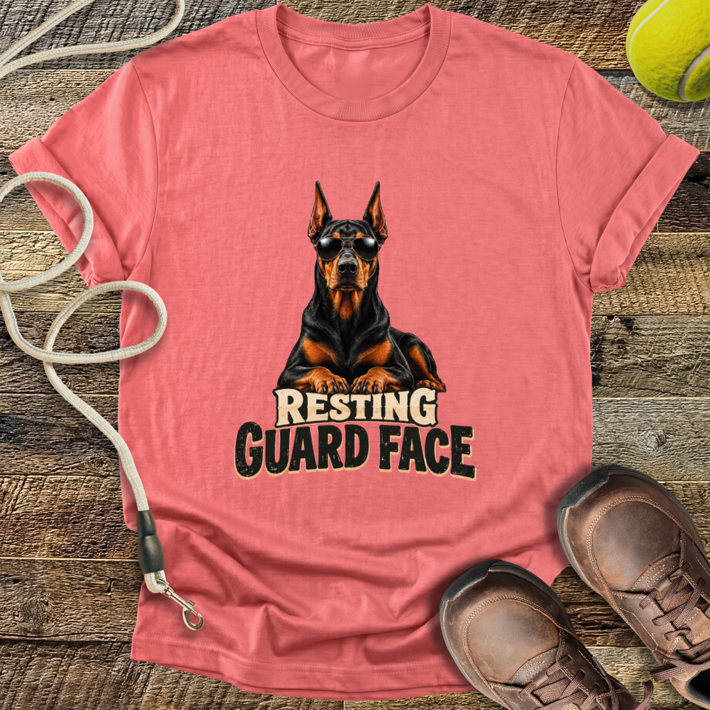 Resting Guard Face (Doberman) T-Shirt