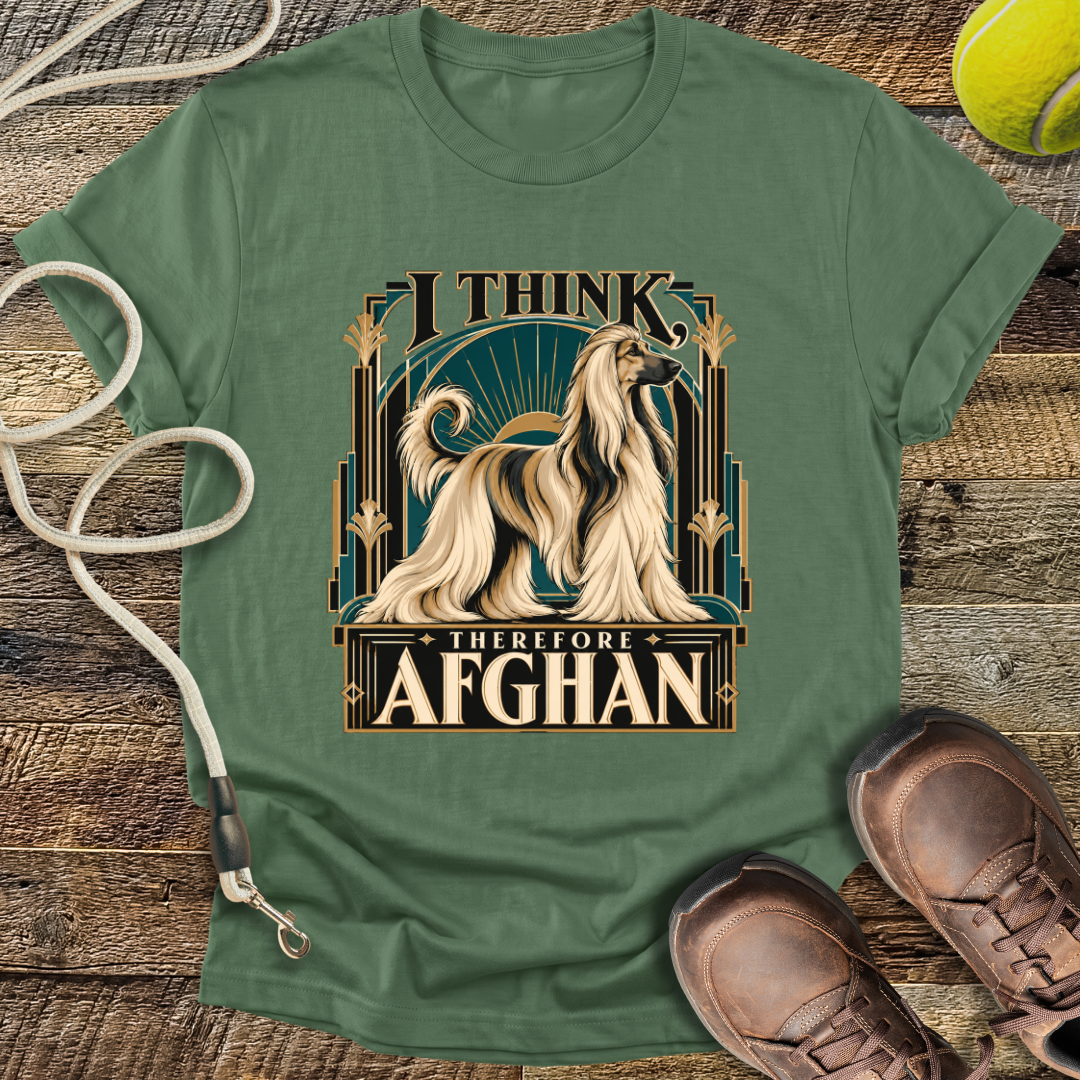I Think, Therefore Afghan (Afghan Hound) T-Shirt