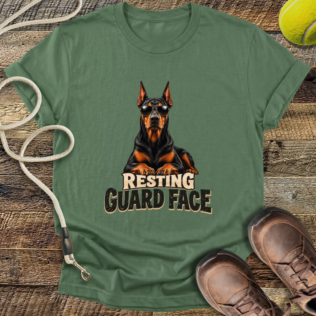 Resting Guard Face (Doberman) T-Shirt