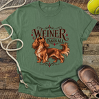 Weiner Takes All (Longhaired Dachshund) T-Shirt