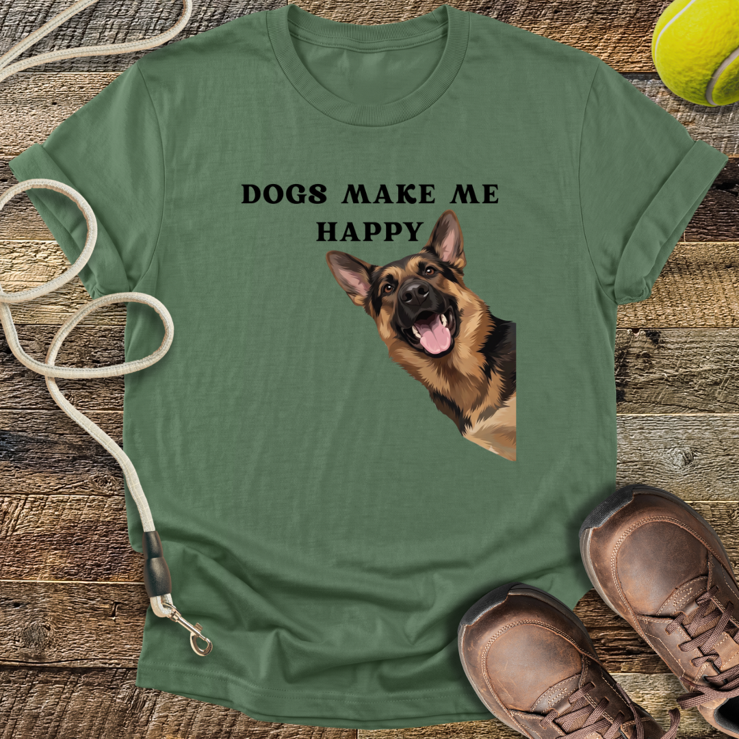 Dogs Make Me Happy T-Shirt